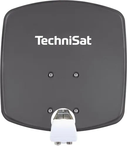 TechniSat DIGIDISH 33 | Sat-Schüssel mit Twin-LNB & Wandhalterung, 2 TN