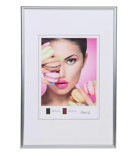 IDEAL TREND Photo Style Kunststoff Bilderrahmen Fotorahmen Wanddeko Collage Foto Poster: Farbe: Silber | Format: 13x18