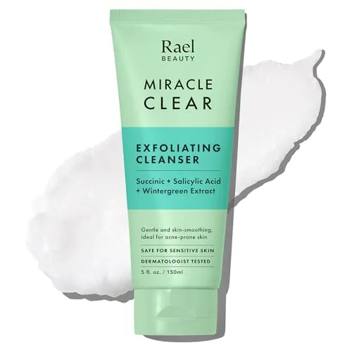 Rael Miracle Clear Anti Pickel Peeling Gesichtsreinigung – Korean Skincare, Porenreiniger für unreine Haut mit Salicylsäure & Bernsteinsäure, dermatologisch getestet, vegan, tierversuchsfrei (150 ml)