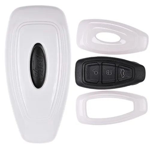Auto Schlüssel Cover Hülle für Focus Mondeo C-Max Fiesta Kuga Fernbedienung/Farbe: Weiß
