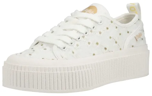 Buffalo Damen Low Sneaker Madison Low Bloom 1636707 in Weiß in weiß von Buffalo