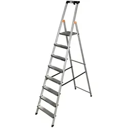 Krause Aluminium Stufen-Stehleiter 126368