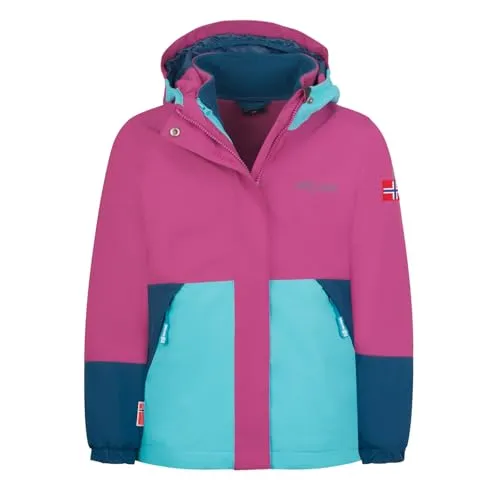 Trollkids Kids Kjerak 3in1 Jacket 128, Bright Berry