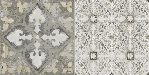 Wandfliese Feinsteinzeug Ghirigio Soft 31 x 62 cm beige-schwarz