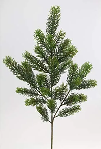 Seidenblumen Roß 6 Stück Kunststoff-Tannenzweig 65cm - Hochwertige künstliche Tannenzweige aus PE mit natürlichem Farbverlauf. Ideal für weihnachtliche Dekorationen. Länge: 65cm, perfekt für kreative Gestaltungen.