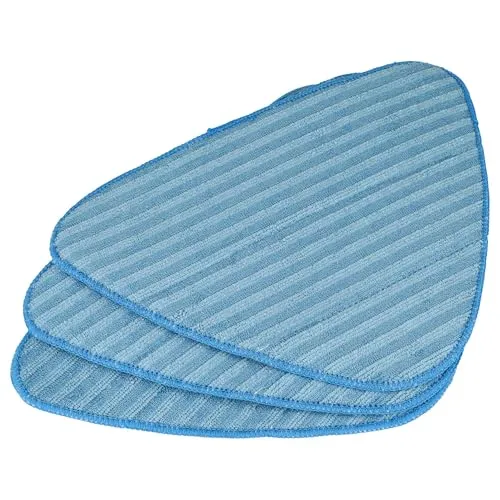 vhbw 3x Wischbezug kompatibel mit Dirt Devil Factory M3330 Dampfreiniger, Dampfmop - Mikrofaser Blau Weiß
