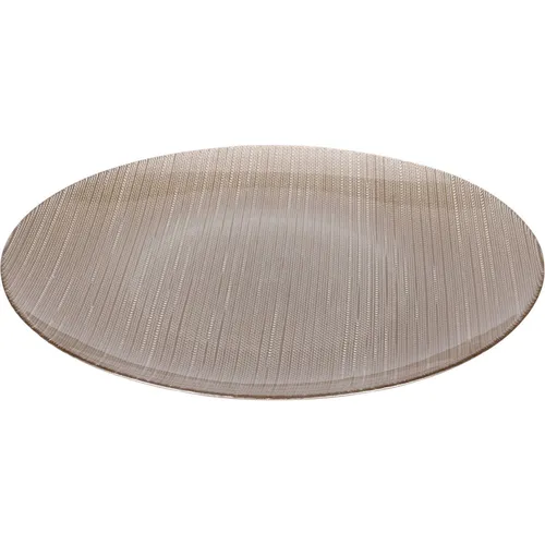 Flacher Teller aus Glas KARNEOL, Ø 32 cm in gold von Home & Styling Collection