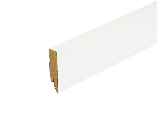 Vierkant Sockelleiste 19x70mm Dekor Fußbodenleisten Ultra weiß glänzend