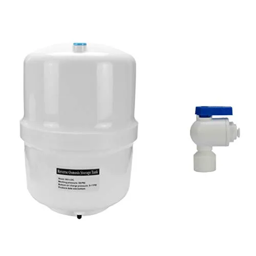 Trinkwasserladen Wassertank Osmose 4,0 Gallonen - Wassersprudler, -filter & -kartuschen: Robuster Kunststofftank für Umkehrosmose-Anlagen, inkl. Tankhahn – kein Teflonband nötig, ideal für sauberes Trinkwasser.