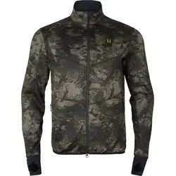 Härkila NOCTYX Camo Fleecejacke für Herren - XL - Schwarz - Hochleistungs-Fleecejacke für Jäger, mit geräuscharmem, dehnbarem Material und optimaler Bewegungsfreiheit. Das AXIS MSP® Black-Tarnmuster sorgt für effektive Tarnung in verschiedenen Umgebungen.