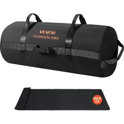 VEVOR Sandsack Fitnesstasche 56–90kg für CrossFit - Fitness-Kleingeräte mit robustem, stoßfestem Design für effektives Ganzkörpertraining. Ideal für CrossFit und Krafttraining, bietet eine Gewichtskapazität von bis zu 90kg.
