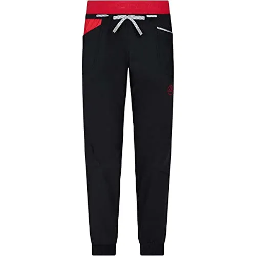 La Sportiva Damen Mantra Pant W Hibiskus Hose, Schwarz (Black/Hibiscus), S