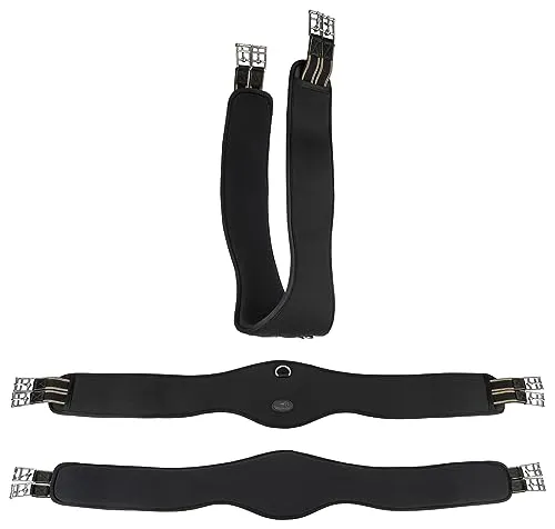 Equinate Langgurt Fremont 140cm - Anatomischer Sattelgurt mit Memory Foam - Reitgurt mit 20mm Memory Foam für optimale Druckverteilung. Anatomisch geformt, atmungsaktiv und leicht verstellbar dank rostfreier Rollschnallen.