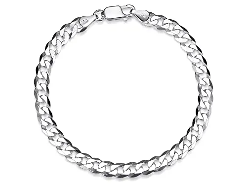 SILBERKETTEN STORE DEIN SCHMUCK ONLINE SHOP Solides Panzerketten Armband - 6mm breit| echt 925 Silber | nickelfrei