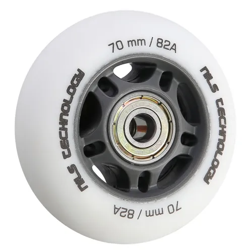 PU 70x24 82A BIAŁE MATOWE (4 szt.) + ABEC-9 (8 szt.) ZESTAW NILS E 5907695544756