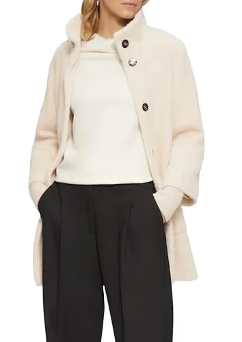 s.Oliver BLACK LABEL Wintermantel beige 46 EU mit Taschen - Funktionsjacken - Hochwertiger Wintermantel in Beige mit praktischen aufgesetzten Taschen, ideal für kalte Tage und lässige Outfits.