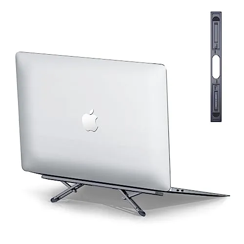 nediea Faltbarer Laptop Ständer, Laptopständer Höhenverstellbar, Laptop Kippständer, Tragbarer Laptop Halter für Schreibtisch, Kompatibel mit MacBook Air Pro, Dell, HP, 10-15.6