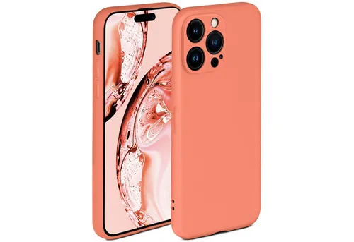 ONEFLOW Handyhülle für iPhone 14 Pro Max Hülle Silikon Soft Case Koralle Rosa 6,7 Zoll, Silikonhülle Cover Dünn Handytasche TPU Schutzhülle mit Kameraschutz