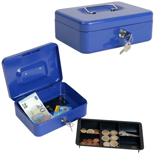 Herlitz Geldkassette abschließbar 2x Schlüssel Hartgeldeinsatz Geldkasse Geldbox