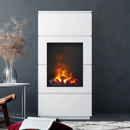 Noble Flame KANT Stand-Elektrokamin Opti-myst in Weiß