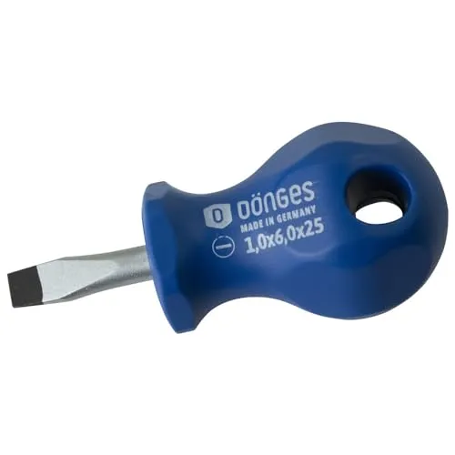 Dönges Schlitz-Vergaserschraubendreher, 6,0 x 25 mm, 1,0 mm (Schraubendreher Schraubenzieher Vergaserschraubendreher Schlitzschraubendreher Schlitzdreher Schlitzschraubenzieher)