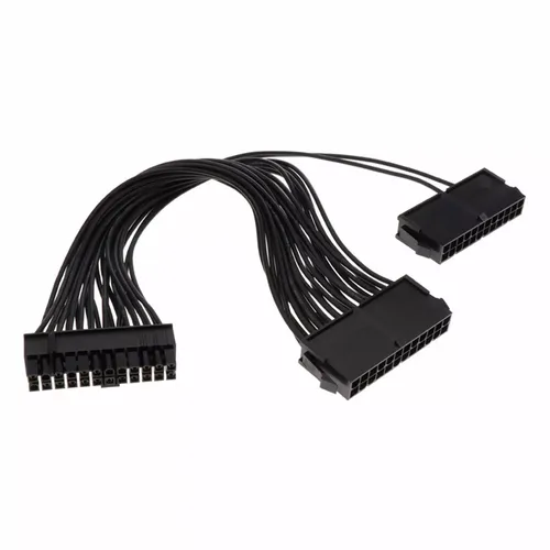 C41 24pin Dual PSU Mainboard Adapter Motherboard Netzteil Verlängerungskabel PC