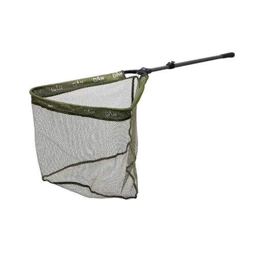 DAM Landing Net Crosspower (2-teilig) - Teichpflege: Robustes, gummibeschichtetes Netz aus 100 % Polyester für einfaches Fangen und schonendes Handling von Fischen.