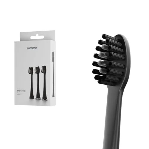 Zahnheld® Bürstenkopf Basic Mini (Schwarz, 3 Stück)