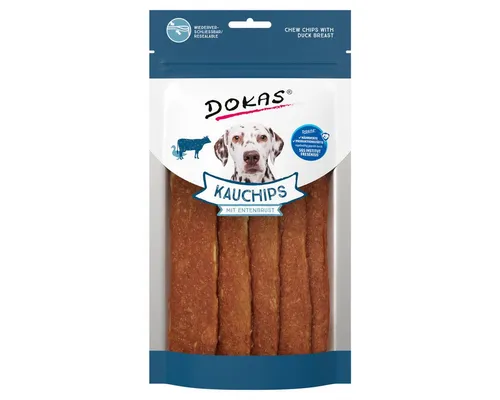 Dokas Kauchips mit Entenbrust 175 g - 5 Stück / Sparpaket, für: Hund