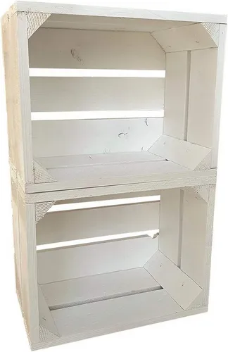 sunnypillow Holzkiste Holzkisten Obstkisten Apfelkisten in vielen Farben zur Auswahl, 2er Set 25x20x15cm