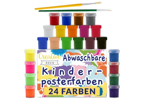 Creative Deco Fingerfarbe Fingerfarben Kinder Ungiftig Bastelfarben, auf Wasserbasis