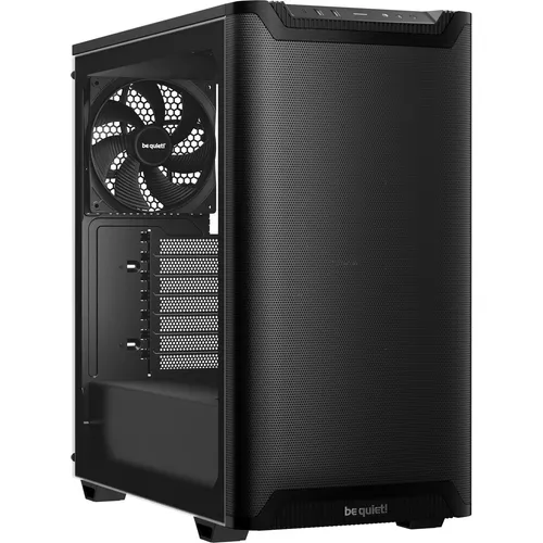 be quiet! PURE BASE 501 Airflow Window Black - PC-Gehäuse mit optimalem Airflow, 2x 140mm PWM-Lüfter und Temperglas-Seitenfenster