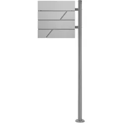 ML-Design ECD Germany Standbriefkasten Edelstahl Silber mit Zeitungsfach - Freistehender Briefkasten aus hochwertigem Edelstahl, wetterfest und rostfrei. Mit praktischem Zeitungsfach und sicherem Zylinderschloss für trockene Post. Ideal für jeden Außenbereich.