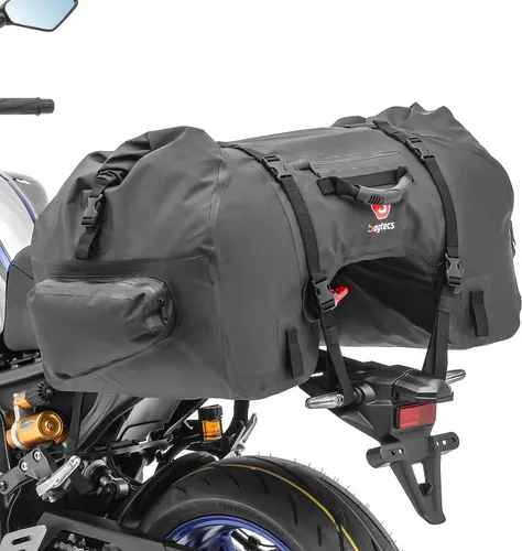 Bagtecs Reisetasche - Wasserdichte Motorrad Hecktasche - Taschen für Motorradfahrer, wasserdicht und strapazierfähig aus 500D PVC Tarpaulin, mit großem 50L Stauraum und einfacher Anbringung – ideal für jedes Abenteuer!