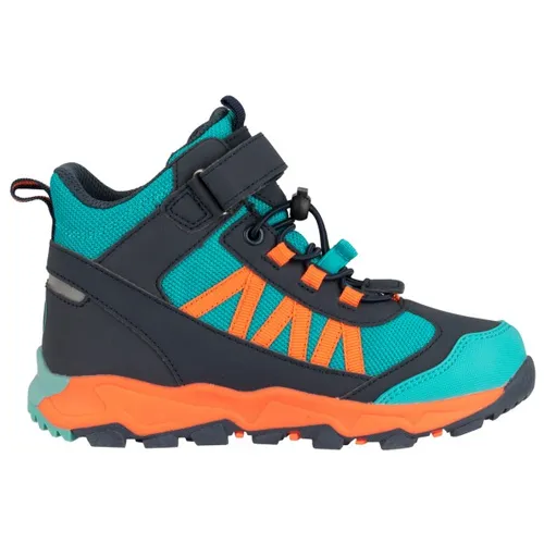 TROLLKIDS Tronfjell mid Wanderschuh blau|orange 30 EU - Robuster Wanderschuh für Kinder in Blau und Orange, ideal für Outdoor-Abenteuer. Mit mittlerer Schuhhöhe bietet er optimalen Halt und Komfort beim Spielen und Entdecken.