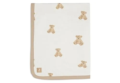 Jollein Kuscheldecke Wiege 75x100cm Teddy Bear - Kuscheldecke aus 100% Organic Baumwolle, ideal für die Wiege und sorgt für ein besonders weiches und gemütliches Schlafgefühl.