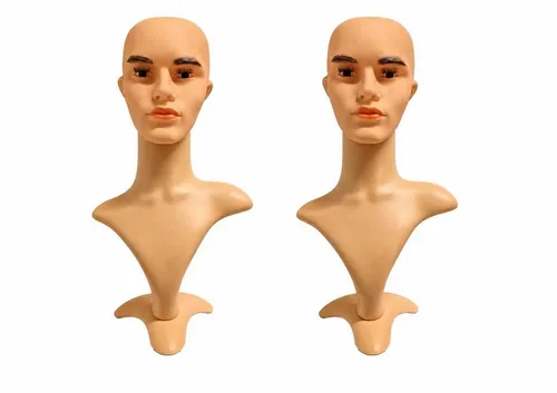 BAYLI Kunsthaarperücke Perückenkopf Herren 2er Set 53 cm von Bayli