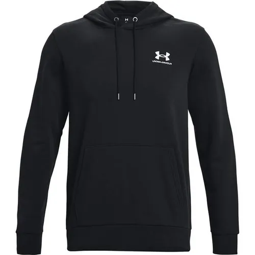 Under Armour Men's UA Essential Fleece Hoodie, Schwarz - Schlupfjacke aus weichem Fleece, bietet hervorragenden Komfort und Wärme für sportliche Aktivitäten und Freizeit.