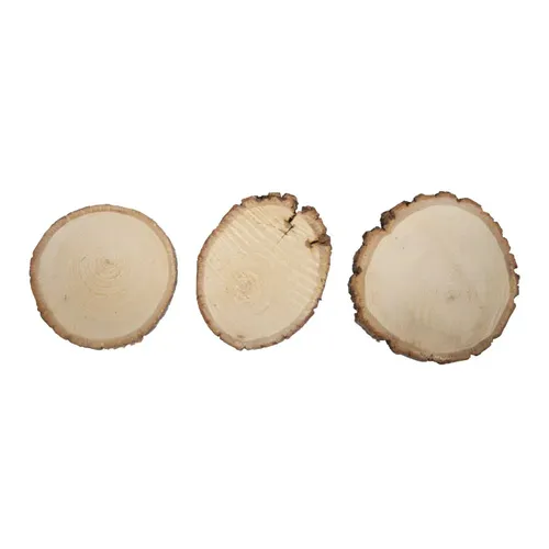 Holzscheibe/Baumscheibe rund im Set 8-12cm ø, 3 Stück - SALE
