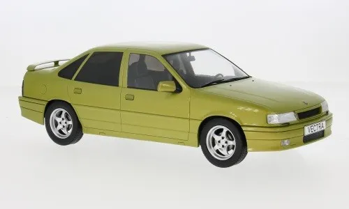 Opel Vectra A 2000 Modellauto 1:18 Gelb Metallic - Detailgetreues Standmodell im Maßstab 1:18, aus robustem Die-Cast-Material, ideal für Sammler und Liebhaber klassischer PKWs, inklusive Originalverpackung.