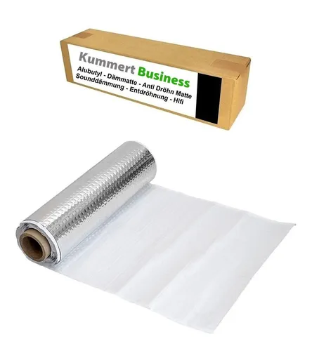 Dämmmatte ALUBUTYL Anti-Dröhn 50 x 400 cm für Autos - Effektive Schalldämmung für Ihr Fahrzeug, einfach zu verarbeiten und ideal zur Geräuschreduzierung im Innenraum.