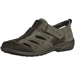 Rohde Herren Halbschuhe Slipper Leder Rostock 1235, Größe: 43 EU, Grau - Slipper & Mokassins für Herren, leicht und flexibel mit seitlichem Klettverschluss für einfaches An- und Ausziehen.