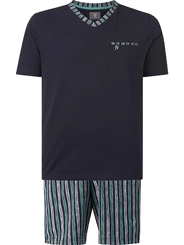 Jan Vanderstorm Herren Kurzer Schlafanzug Hager dunkelblau, 3XL (XXXL) - 64/66