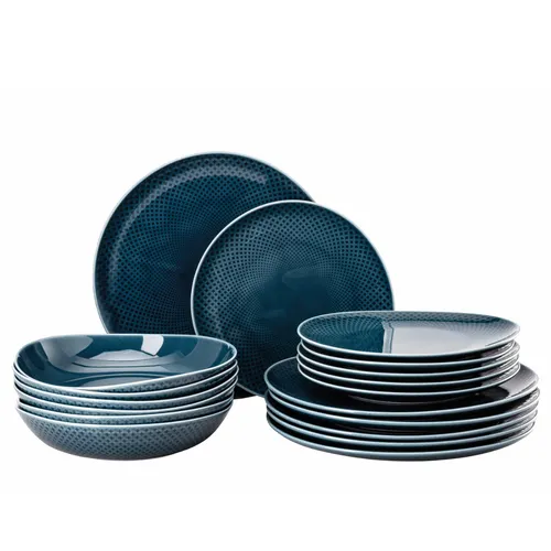 Rosenthal Teller-Set Junto Ocean Blue für 6 Personen in blau von Rosenthal