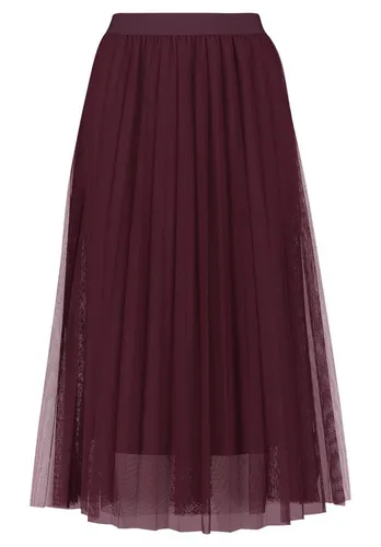 BETTY & CO Damen Midirock mit Plissee in lila von Betty & Co