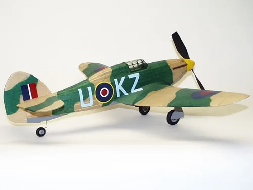 Krick Hawker Hurricane Balsabausatz - DS313 - Modellbau-Bausatz des Hawker Hurricane, ideal für Flugzeugliebhaber und Bastler, inklusive Originalverpackung von Dumas Aircraft.