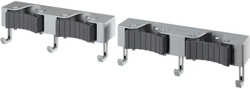 Metaltex Hang-up Klemmleiste für Besen, 2er-Pack, grau in grau von Metaltex