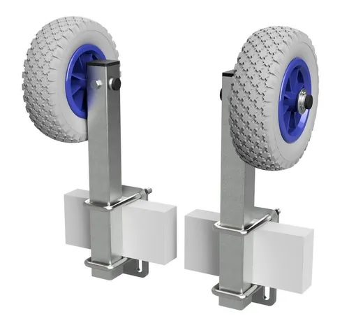 SUPROD Auffahrrampe Sliprollen mit Stütze - Sliphilfe für Bootstrailer - Transportgeräte & Rampen, robuste Sliprollen mit Ø 200 mm, ideal für eine maximale Belastbarkeit von 200 kg und einfache Montage für stressfreies Bootsladen.