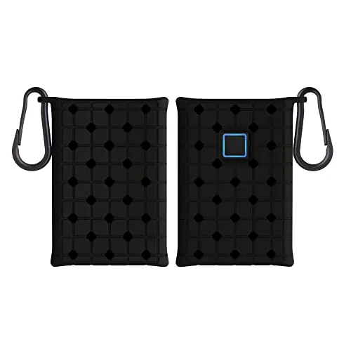 kwmobile Hülle kompatibel mit Samsung T7 Touch Portable SSD Festplatte - Silikon Schutzhülle für Portable SSD - in Schwarz