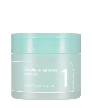 numbuzin Nr.1 Toner Pad | Centella Re-Leaf Grüne Toner Pads | Vegane Pads, doppelseitig, mit Kräuterextrakte, tief beruhigend, lindert gereizte Haut, Centella Asiatica | 70 Stück, 190 ml